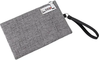 Zdjęcie produktu dla INF Bezpieczny organizer na dokumenty podróżne z blokadą RFID Szary