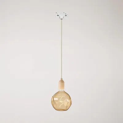 Immagine prodotto di Creative Cables - Lampada a sospensione per binari con portalampada in legno -lampadina inclusa