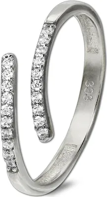 Image de GoldDream Bague Femme Gr. 58 Line 333 or blanc argent, blanc Bijoux Bague D2GDR524J58