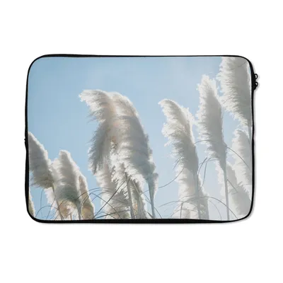 Produktbild von MuchoWow® Laptop Hülle 14 ZollHimmel - Gras - Pampasgras Laptoptasche - Laptoptasche - Stoßsicher - Schutzhaube