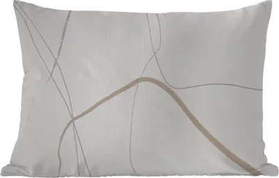 Produktbild von MuchoWow® Outdoor Kissen - Abstrakt - Minimalismus - Linienkunst - 50x30 cm - Wetterfest - Lounge Kissen - Sofa kissen - Wohnzimmer Dekoration