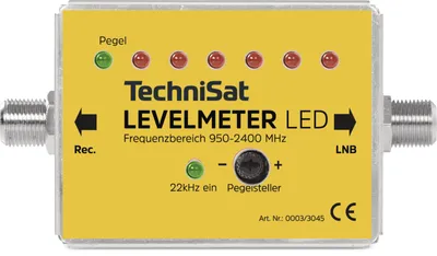 Zdjęcie produktu dla TECHNISAT Levelmeter digital LED-Pegelanz. 950-2400MHz F-Buchse DIGITALES LEVELMETER