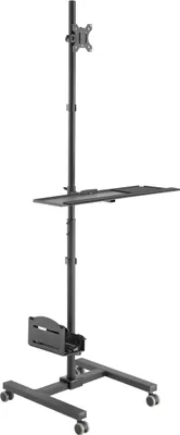 Obrázek produktu pro Equip 650171, Multimediální vozík, Černá, Plast, Nerezová ocel, PC, 8 kg, 43,2 cm (17")