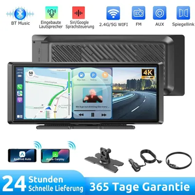 Produktbild von Autoradio Touchscreen mit CarPlay und Android Auto Wireless Navi Bluetooth Freisprechfunktion AUX FM Radio 1600x600 Pixel für Auto Stereoanlage