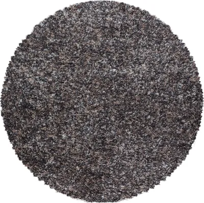 Produktbild von Teppich Wohnzimmer Hochflor Taupe 80x80 Rund Meliertes Design aus Polypropylen