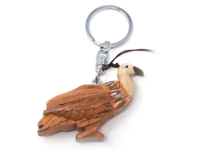 Produktbild von Schlüsselanhänger aus Holz - Gänsegeier