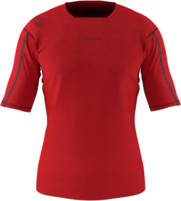 Rotes Trail Bite T-Shirt von La Sportiva mit kurzen Ärmeln; geeignet für Herren.