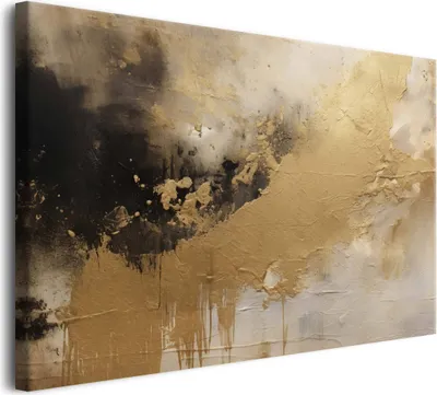 Produktbild von Abstraktes Goldenes Leinwandbild Wanddekoration für das Wohnzimmer 60x90