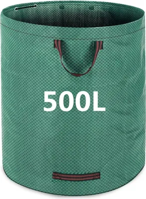 Produktbild von Gartenabfallsack 500L Laubsack Gartensack mit Griffen - Laubsack Rasensack Abfallsack Müllsack Gartenabfallsack Grün