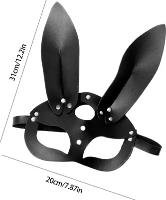 Obrázek produktu pro Ženy y králičí uši maska roztomilý zajíček dlouhé uši obličejová maska Halloween maškarní party Cosplay kostým rekvizita