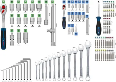 Produktbild von Gemischtes Handwerkzeug-Set, 134-tlg.