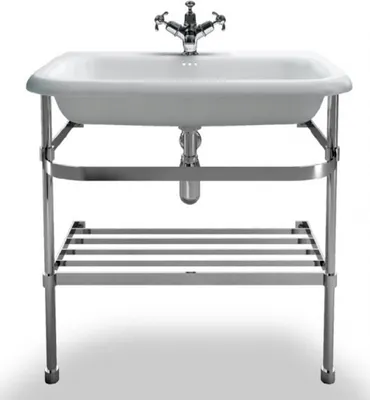 Produktbild von Casa Padrino Jugendstil Stand Waschtisch Naturstein Weiß / Edelstahl B 75cm - Art Deco Waschbecken Barock Antik Stil