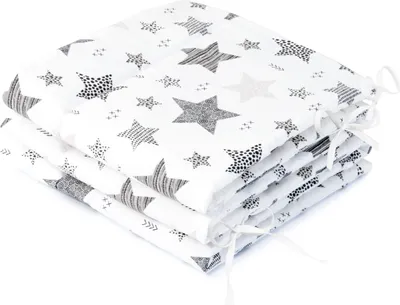 Produktbild von Amilian Bettumrandung Babybett Baby Kinder Nestchen Kantenschutz Bettnestchen Kopfumrandung für Laufstall Bettausstattung Bettschlange 180 cm