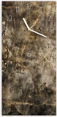 Produktbild von Wanduhr aus Glas mit Motiv Abstrakte Verwitterung- 30 x 60 cm - inkl. Aufhängesystem