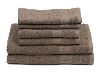 Produktbild von GÖZZE Frottierset Lucia 6-tlg 100% Baumwolle 480g/m2 Farbrein schokobraun