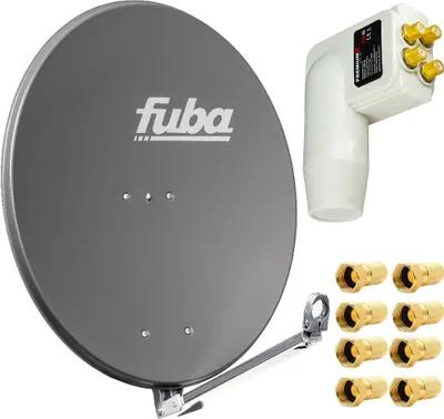 Produktbild von Fuba DAL 800 A Satellitenantenne 80cm Alu Anthrazit PremiumX LNB Quad 8x F-Stecker