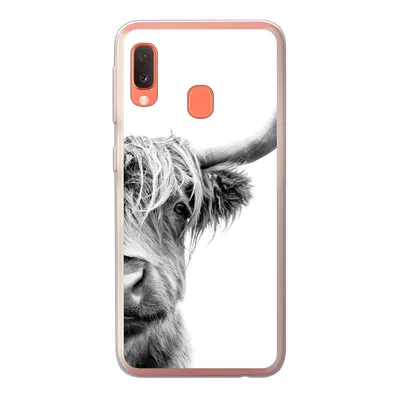 Produktbild von MuchoWow® Handyhülle Schutzhülle Hülle für Samsung Galaxy A20e Schottischer Highlander - Tiere - Schwarz - Weiß Silikon Softcase Handy Hülle - Abdeckung