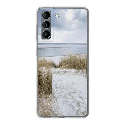 Produktbild von MuchoWow® Handyhülle Schutzhülle Hülle für Samsung Galaxy S21 Nordsee - Dünen - Wasser Silikon Softcase Handy Hülle - Softcase