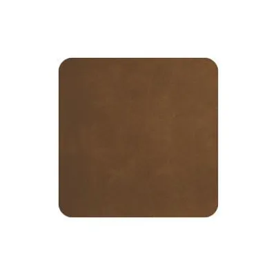 Zdjęcie produktu dla ASA Selection soft leather placemats 4er Set Untersetzer dark sepia 10 × 10 cm