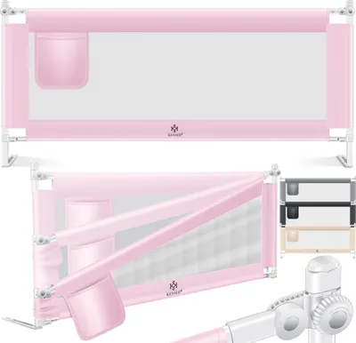 Produktbild von KESSER® Bettschutzgitter Reise Bett Rausfallschutz verstellbar Bed Guard Rail Bumper, Kinder/ Baby, Bettgitter Klappbar, Kinderbett Kinderbettschutzgitter, Tasche, Farbe, Höhe: 72 bis 96cm