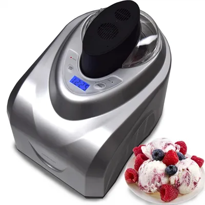 Produktbild von Syntrox Germany Eismaschine mit Kompressor 1,0 l 180W Digital Silber