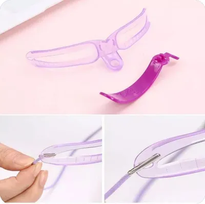 Produktbild von Anfänger-Augenbrauen-Schablonen-Set, 8 * Augenbrauenkarten + 1 * Griff + 1 * Stirnband, DIY-Augenbrauen-Schablonen-Set für Frauen