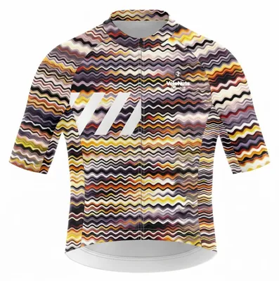 Produktbild von VeloNuts Herren Radtrikot, Retro Signal, Psychedelic Wave, 4XL
