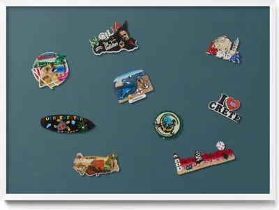 Produktbild von Magnetwand 70x50 cm – Weißer Rahmen – Dunkles Petrol – Magnetboard, Memoboard – Kinderzimmer, Metall Magnetische Tafel