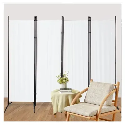 Image de Paravent – Diviseur de pièce – Écran de séparation – Paravent – Écran d'intimité – Pliable – Beige – 180x180 cm
