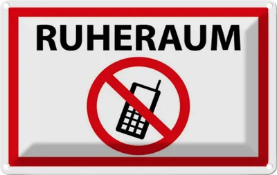Produktbild von vianmo Blechschild 20x30 cm Ruheraum Handy verboten Warnschild Hinweisschild Sicherheit Vorsicht