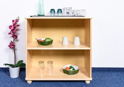 Produktbild von Regal - 80 cm breit, Kiefer Holz-Massiv, Farbe: Natur