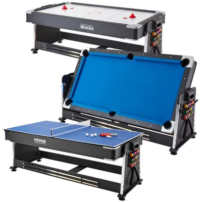 Obrázok produktu pre Multifunkčný herný stôl 3 v 1 – biliard, airhockey, stolný tenis