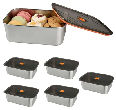 Immagine prodotto di Set di 6 contenitori per alimenti con coperchio