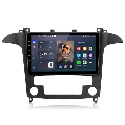 Obrázek produktu pro 9" autorádio s CarPlay a Androidem 15 pro Ford S-Max (2007-2015), GPS navigace, Wi-Fi, Bluetooth, DAB+, ovládání z volantu, USB, DSP, RDS, 4GB RAM + 64GB úložiště