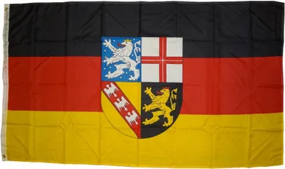 Image de Drapeau Sarre 90 x 150 cm Drapeau avec 2 oeillets 100g/m² poids du tissu Hissenflag