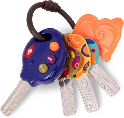 Productafbeelding van Toys - LucKeys - Blauw - Speelgoedautosleutels voor fantasiespel - Sleutelhanger met licht en geluid - Interactief baby speelgoed