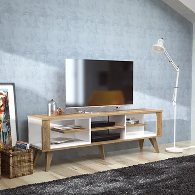 Produktbild von Skye Decor, Ionis, Fernsehtisch, Eiche, 100 % MELAMINBESCHICHTETE SPANPLATTEN, 160 x 35 x 52,5 cm