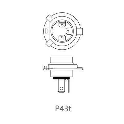 Produktbild von Autolampe 12V 60/55W P43t H4 im Blister