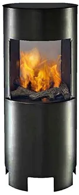 Produktbild von Ethanolkamin Gelkamin Höhe:100cm Breite:37cm freihstehende Säule Kamin Schwarz
