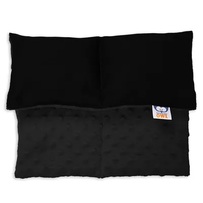 Produktbild von Sensory Owl Gewichtskissen Schoßkissen 30x40 cm 2kg Minky Schwarz Therapiekissen Stressabbau ADHD Autismus