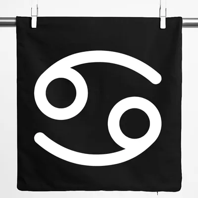 Produktbild von Huuraa Kissenbezug Krebs Sternzeichen Zeichen 40x40cm Black Baumwolle Dekokissenbezug Geschenkidee
