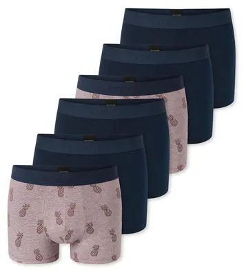 Produktbild von Schiesser Herren Trunk 955 6-Pack dunkelblau,rot - Größe 8