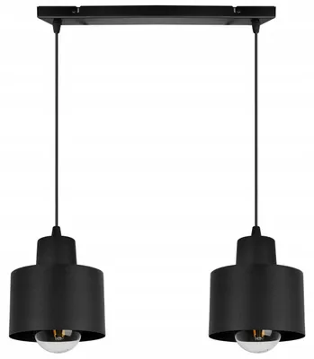 Produktbild von Moderne schwarze LED Pendelleuchte mit Lampenschirm – Hängelampe Deckenleuchte