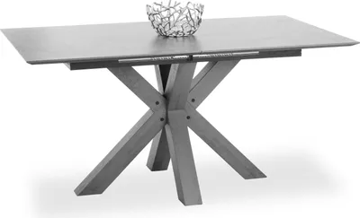 Produktbild von Esszimmertisch Ausziehtisch 160-210x90 Nachbildung Keramik dunkel Gestell modern Graphit Modell Zürich