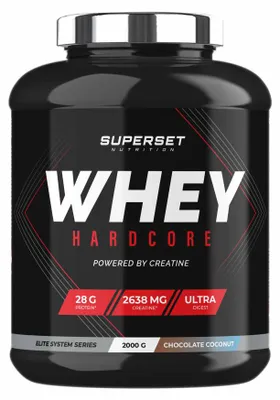 Image de Whey protéine - Superset Nutrition - WHEY HARDCORE (2kg) - Saveur Chocolate Coconut