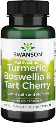 Zdjęcie produktu dla Kurkuma, Boswellia i Wiśnia pospolita 60 kapsułek Swanson Health Products