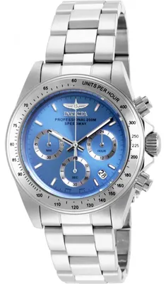 Produktbild von Invicta Speedway 16655 Damenuhr - Quarzwerk - Edelstahl mit blauem Zifferblatt - 39 mm