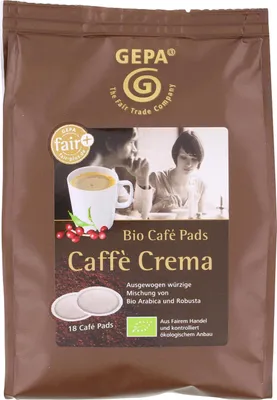 Produktbild von Gepa  Café Pads Caffè Crema (18 x 7 g)