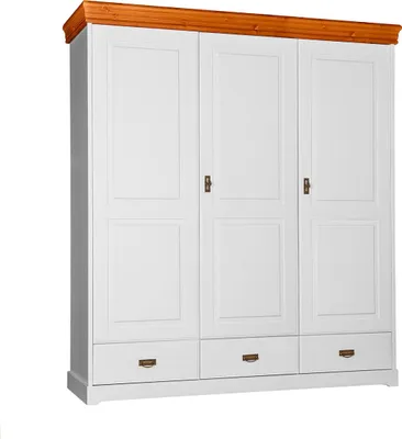 Produktbild von Kleiderschränke Landhaus Garderobe Kleiderschrank Holzschrank xxl Schrank Regal