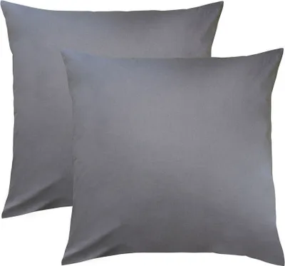 Produktbild von Traumschlaf Edel-Linon Kissenbezüge 2er Set 2x 40x40 cm anthrazit